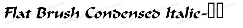 Flat Brush Condensed Italic字体转换